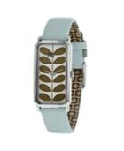 Orla Kiely Watch, Sky Blue Leather Strap With Buckle Closure