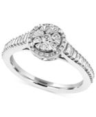 Effy Diamond Halo Engagement Ring (5/8 Ct. T.w.) In 14k White Gold