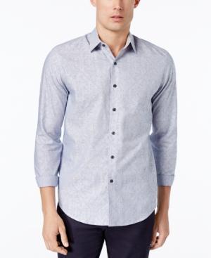 Tasso Elba Men's Scroll Jacquard Shirt, Created For Macy's