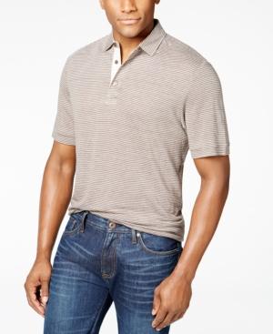Tasso Elba Men's Striped Linen Polo, Only At Macy's