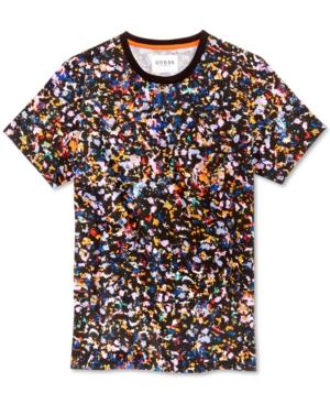 Guess Men's Stream Brushed Palette Graphic-print Cotton T-shirt