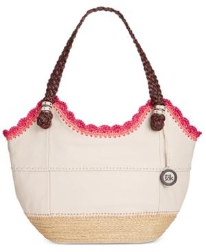 The Sak Indio Crochet-trim Medium Satchel