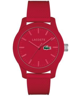 Lacoste Men's L.12.12 Red Silicone Strap Watch 43mm 2010764
