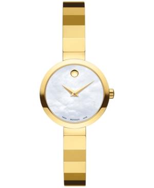Movado Women's Swiss Novella Gold-tone Pvd Stainless Steel Bangle Bracelet Watch 24mm 0607111