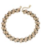 Charter Club Gold-tone Crystal & Imitation Pearl Collar Necklace, Created For Macy's
