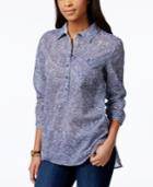 Tommy Hilfiger Printed Button-down Popover Shirt