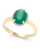 Emerald (1-3/4 Ct. T.w.) And Diamond Accent Ring In 14k Gold