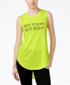 Rebellious One Juniors' Not Today High-low Graphic Tank