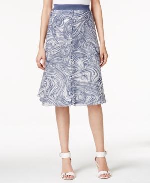 Alfani Printed A-line Midi Skirt, Only At Macy's
