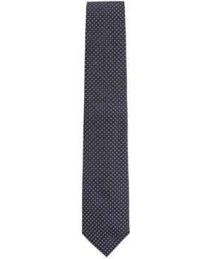 Boss Men's Regular Pin Dot Embroidered Italian Silk Tie