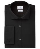 Ryan Seacrest Distinction Men's Slim-fit Stretch Non-iron Black French Cuff Dress Shirt, Created For Macy's