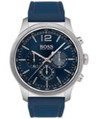 Boss Hugo Boss Men's Chronograph Professional Blue Rubber Strap Watch 42mm