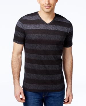 Alfani Red Men's Xavier Striped V-neck T-shirt, Only At Macy's