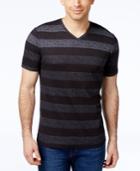 Alfani Red Men's Xavier Striped V-neck T-shirt, Only At Macy's