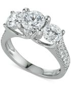 Diamond Multi-stone Engagement Ring (3 Ct. T.w.) In 14k White Gold