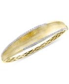 Effy Diamond Textured Bangle Bracelet (3/4 Ct. T.w.) In 14k Gold