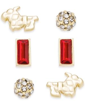 Vera Bradley Gold-tone Loyal Friend Stud Earrings