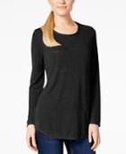 Style & Co. High-low Long Sleeve Tee, Only At Macy's