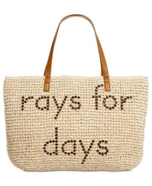 Style & Co. Rays For Days Straw Beach Bag Tote, Only At Macy's