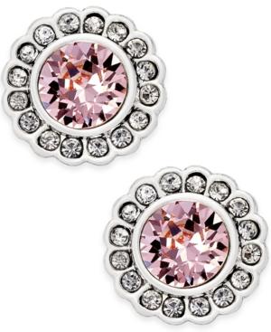 Vera Bradley Silver-tone Pave Color Stud Earrings