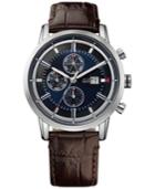 Tommy Hilfiger Men's Cool Sport Brown Leather Strap Watch 44mm 1791244