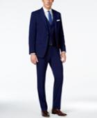 Calvin Klein Navy Solid Big And Tall Slim-fit Vested Suit