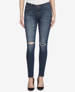 William Rast Ripped & Studded Skinny Jeans