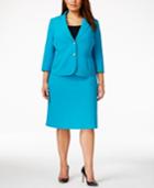 Tahari Asl Plus Size Notched-collar Jacket Skirt Suit