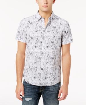 Guess Men's Skull-print Shirt