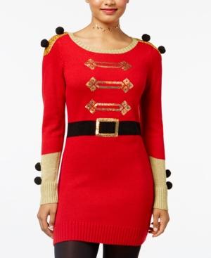 Hooked Up By Iot Juniors' Nutcracker Holiday Sweater Dress