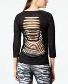 Material Girl Active Juniors' Boyfriend Cutout-back Graphic Top, Only At Macy's