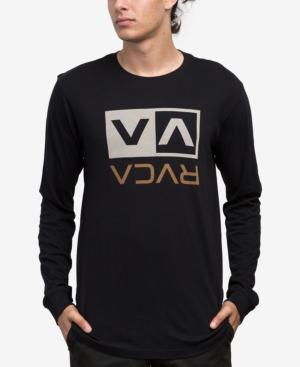 Rvca Men's Flipped Box Graphic-print Logo Cotton T-shirt