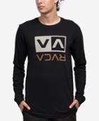 Rvca Men's Flipped Box Graphic-print Logo Cotton T-shirt