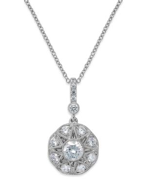 Antique Star By Marchesa Certified Diamond Icon Pendant Necklace In 18k White Gold (1-3/8 Ct. T.w.)