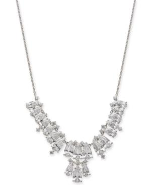 Danori Silver-tone Marquise Crystal Statement Necklace, Created For Macy's