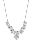 Danori Silver-tone Marquise Crystal Statement Necklace, Created For Macy's