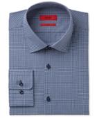 Hugo Men's Slim-fit Navy Micro Check Dress Shirt