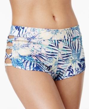 Roxy Marshmallow Beyond Tropical-print Cutout Swim Shorts Women's Swimsuit