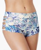 Roxy Marshmallow Beyond Tropical-print Cutout Swim Shorts Women's Swimsuit