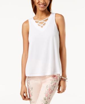 One Hart Juniors' Scalloped Crisscross Tank Top, Created For Macy's