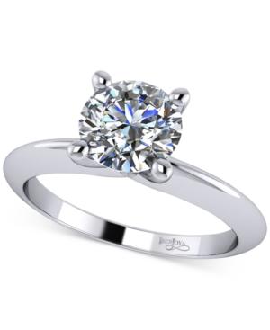Knife-edge Solitaire Mount Setting In 14k White Gold