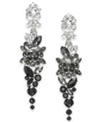 I.n.c. Floral Crystal Linear Earrings, Created For Macy's