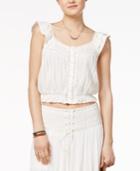 American Rag Cotton Flutter-sleeve Blouse, Created For Macy's