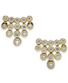Diamond Bezel Cluster Drop Earrings (3/8 Ct. T.w.) In 14k Gold