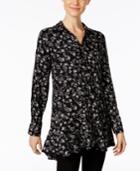 Chelsea And Theodore Floral-print Tunic Shirt
