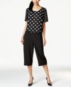 Ny Collection Popover Printed Capri Jumpsuit