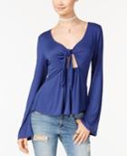 American Rag Juniors' Tie-front Cutout Top, Only At Macy's