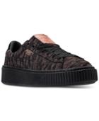 Puma Women's Basket Platform Velvet Rope Casual Sneakers From Finish Line