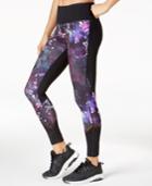 Ideology Printed Mesh-trimmed Leggings, Created For Macy's
