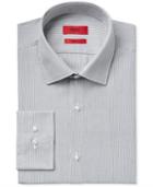 Hugo Men's Slim-fit Grey Pinstripe Dress Shirt